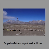 Ampato-Sabancaya-Hualca Hualca complex from S, far distance